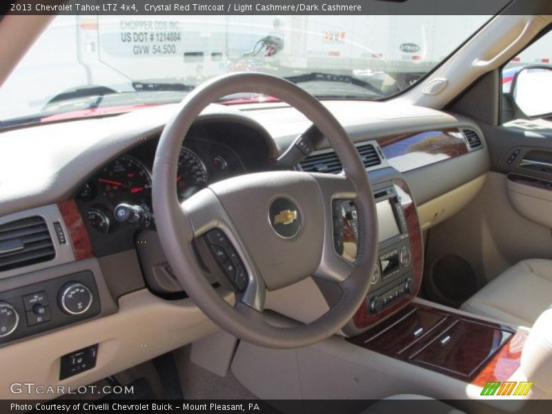 Crystal Red Tintcoat / Light Cashmere/Dark Cashmere 2013 Chevrolet Tahoe LTZ 4x4