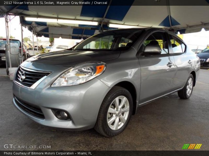 Magnetic Gray Metallic / Charcoal 2012 Nissan Versa 1.6 SL Sedan