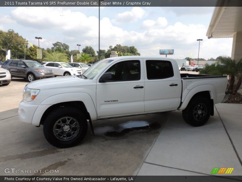 Super White / Graphite Gray 2011 Toyota Tacoma V6 SR5 PreRunner Double Cab