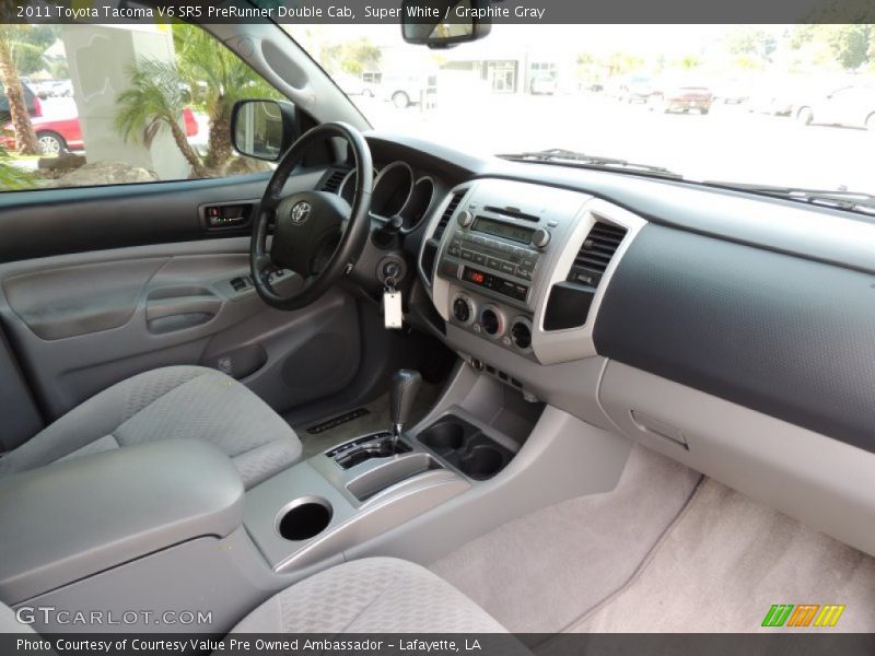 Super White / Graphite Gray 2011 Toyota Tacoma V6 SR5 PreRunner Double Cab