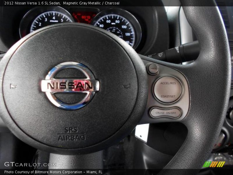 Magnetic Gray Metallic / Charcoal 2012 Nissan Versa 1.6 SL Sedan