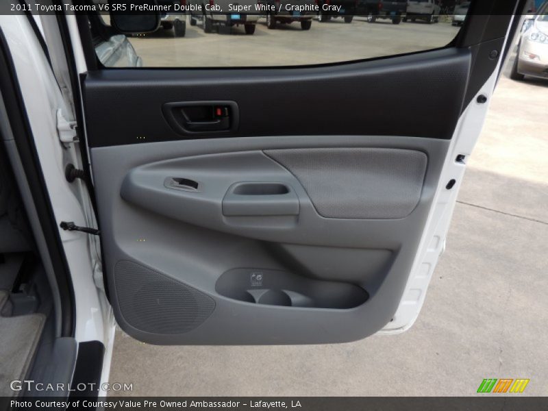 Super White / Graphite Gray 2011 Toyota Tacoma V6 SR5 PreRunner Double Cab