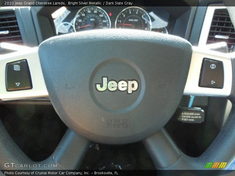 Bright Silver Metallic / Dark Slate Gray 2010 Jeep Grand Cherokee Laredo