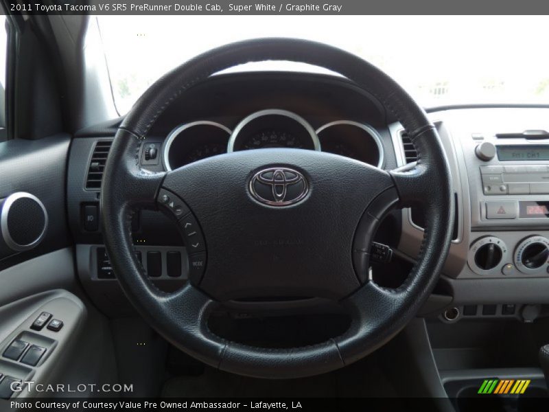 Super White / Graphite Gray 2011 Toyota Tacoma V6 SR5 PreRunner Double Cab