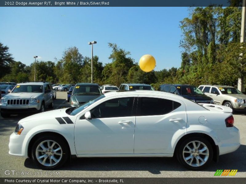 Bright White / Black/Silver/Red 2012 Dodge Avenger R/T