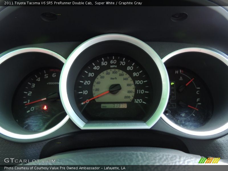 Super White / Graphite Gray 2011 Toyota Tacoma V6 SR5 PreRunner Double Cab