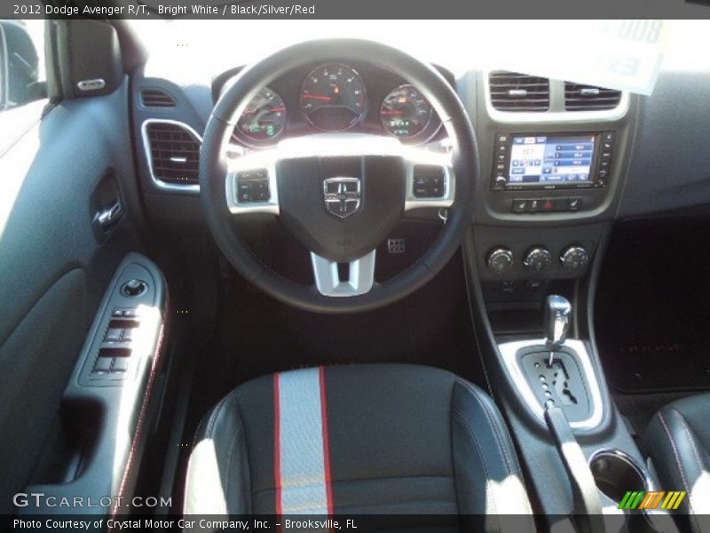 Bright White / Black/Silver/Red 2012 Dodge Avenger R/T