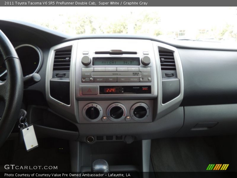 Super White / Graphite Gray 2011 Toyota Tacoma V6 SR5 PreRunner Double Cab