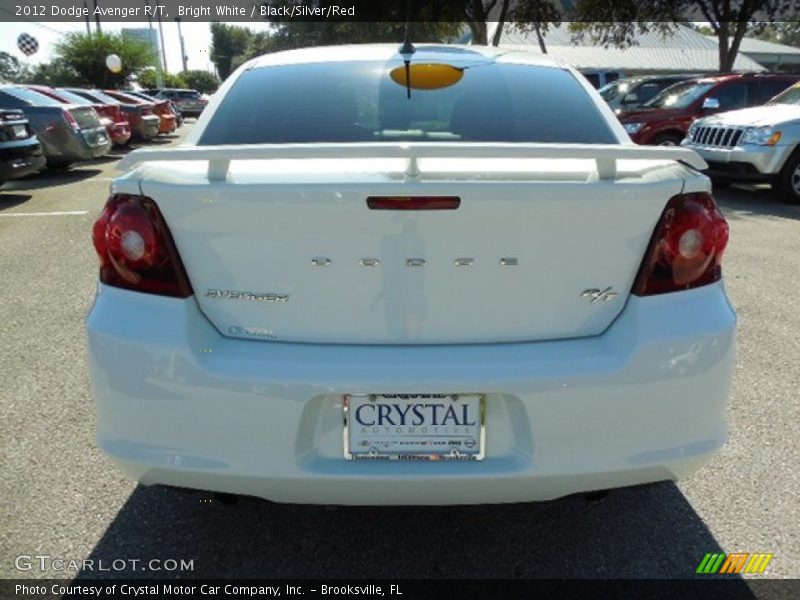 Bright White / Black/Silver/Red 2012 Dodge Avenger R/T