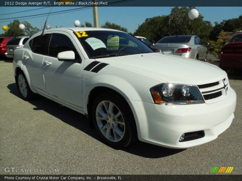 Bright White / Black/Silver/Red 2012 Dodge Avenger R/T