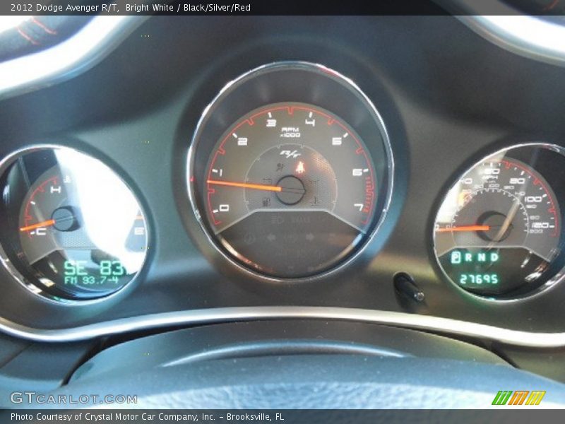 Bright White / Black/Silver/Red 2012 Dodge Avenger R/T