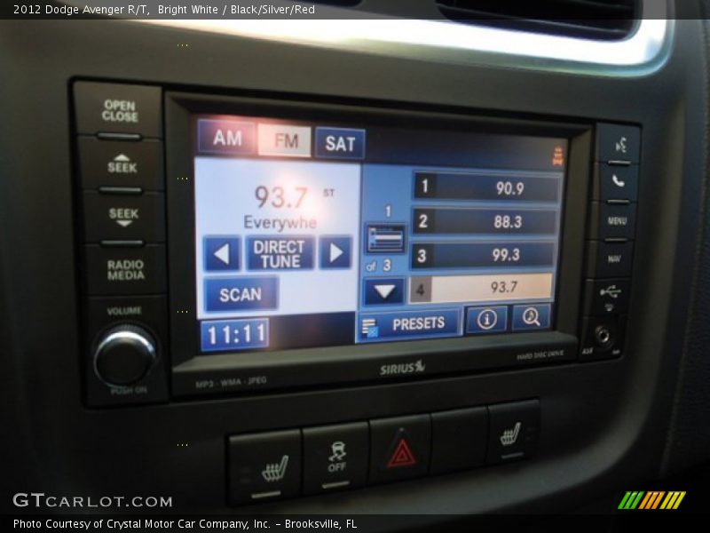Bright White / Black/Silver/Red 2012 Dodge Avenger R/T