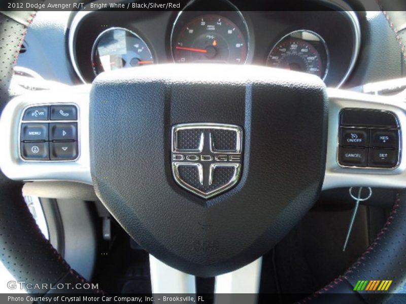 Bright White / Black/Silver/Red 2012 Dodge Avenger R/T
