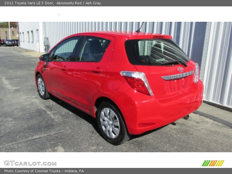 Absolutely Red / Ash Gray 2012 Toyota Yaris LE 5 Door