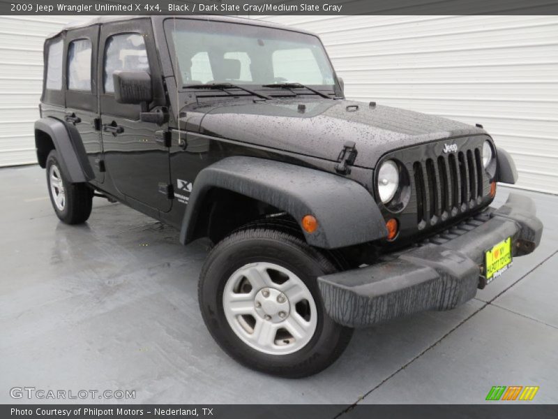 Black / Dark Slate Gray/Medium Slate Gray 2009 Jeep Wrangler Unlimited X 4x4