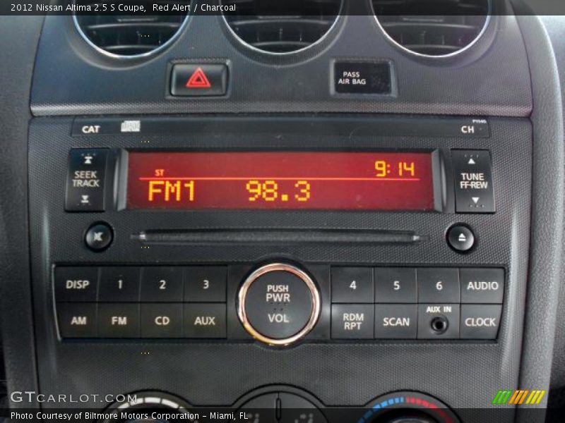 Red Alert / Charcoal 2012 Nissan Altima 2.5 S Coupe