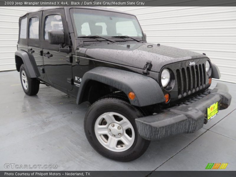 Black / Dark Slate Gray/Medium Slate Gray 2009 Jeep Wrangler Unlimited X 4x4