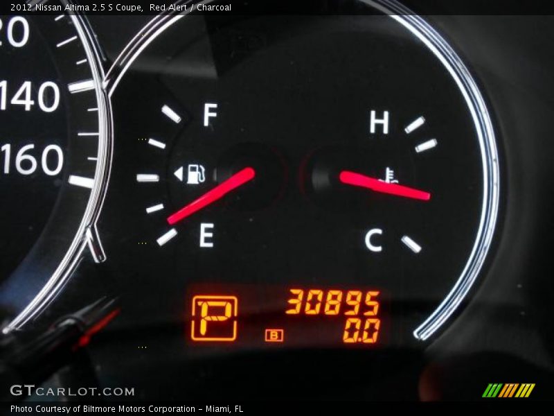 Red Alert / Charcoal 2012 Nissan Altima 2.5 S Coupe