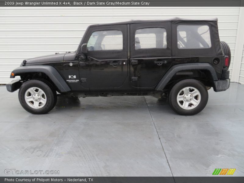 Black / Dark Slate Gray/Medium Slate Gray 2009 Jeep Wrangler Unlimited X 4x4