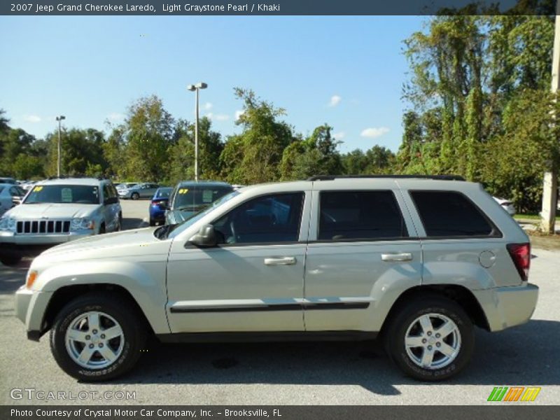 Light Graystone Pearl / Khaki 2007 Jeep Grand Cherokee Laredo