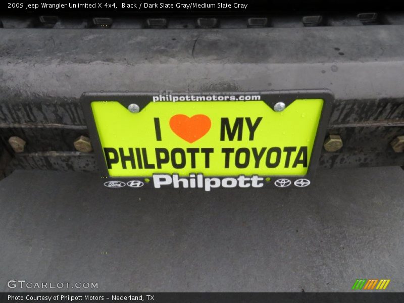 Black / Dark Slate Gray/Medium Slate Gray 2009 Jeep Wrangler Unlimited X 4x4