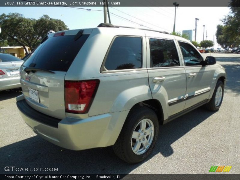 Light Graystone Pearl / Khaki 2007 Jeep Grand Cherokee Laredo