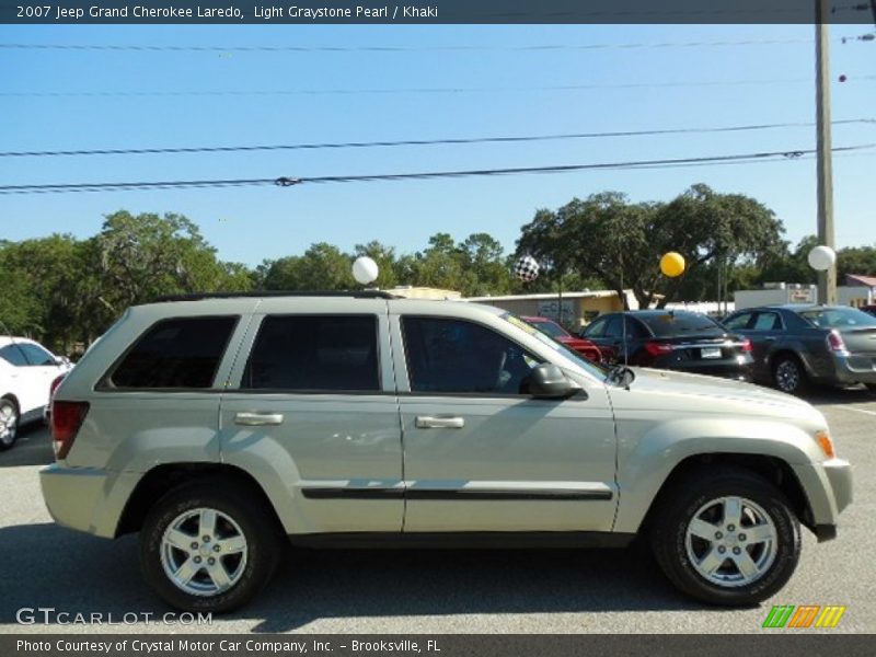 Light Graystone Pearl / Khaki 2007 Jeep Grand Cherokee Laredo