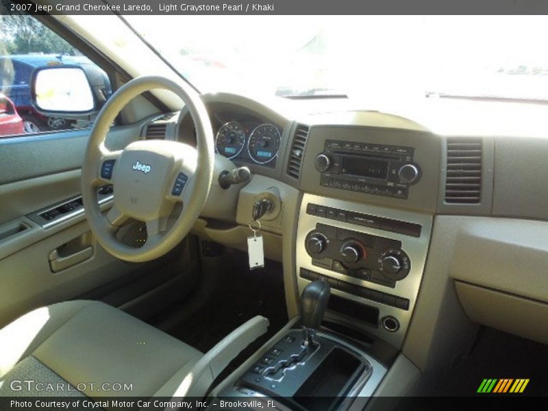 Light Graystone Pearl / Khaki 2007 Jeep Grand Cherokee Laredo