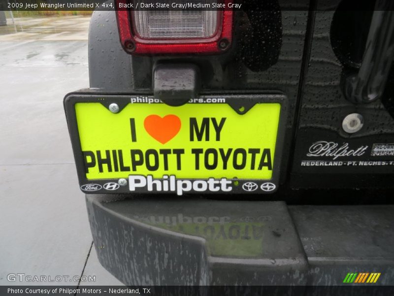 Black / Dark Slate Gray/Medium Slate Gray 2009 Jeep Wrangler Unlimited X 4x4