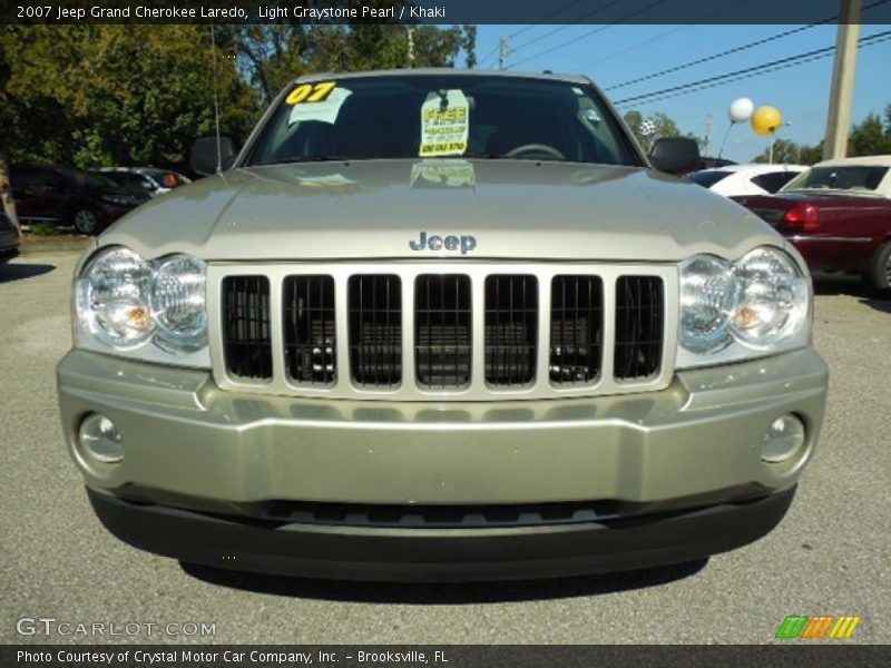 Light Graystone Pearl / Khaki 2007 Jeep Grand Cherokee Laredo