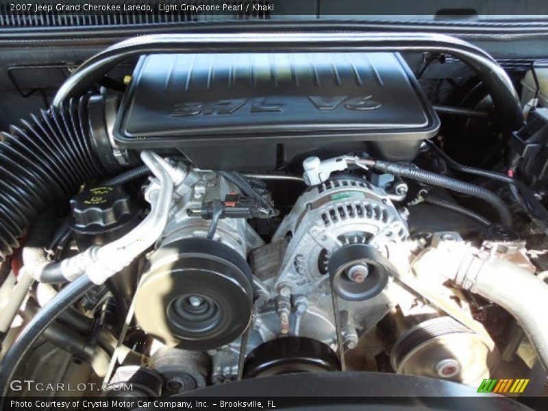 Light Graystone Pearl / Khaki 2007 Jeep Grand Cherokee Laredo