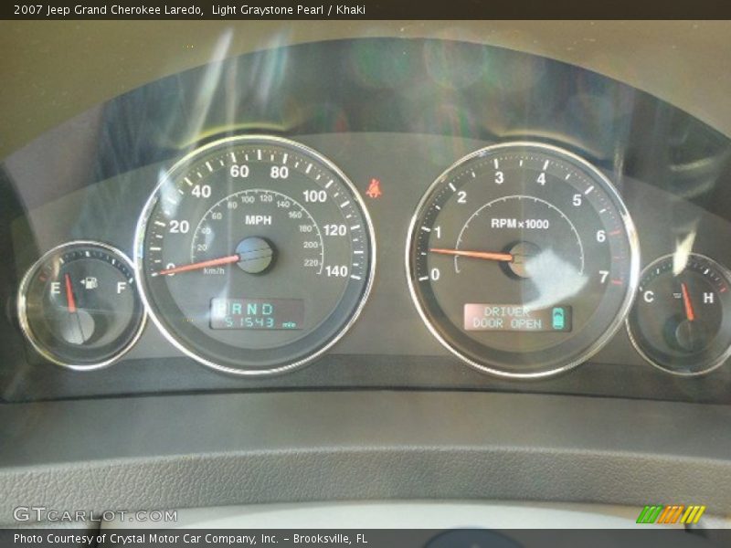 Light Graystone Pearl / Khaki 2007 Jeep Grand Cherokee Laredo