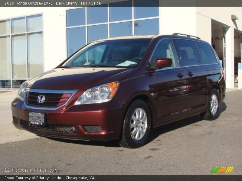 Dark Cherry Pearl / Beige 2010 Honda Odyssey EX-L