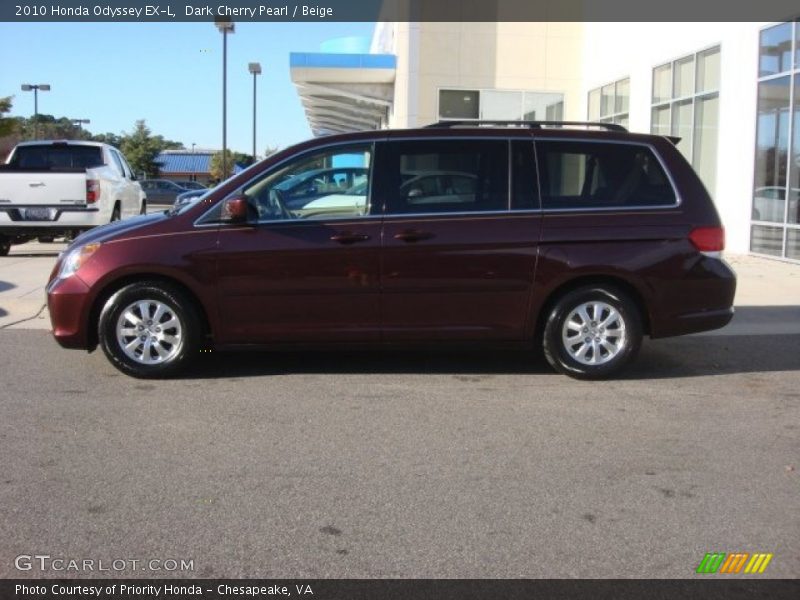Dark Cherry Pearl / Beige 2010 Honda Odyssey EX-L