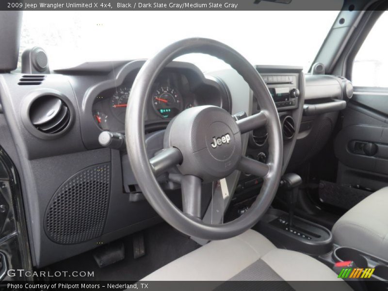 Black / Dark Slate Gray/Medium Slate Gray 2009 Jeep Wrangler Unlimited X 4x4