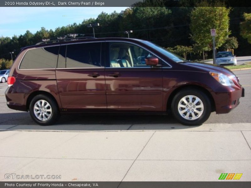 Dark Cherry Pearl / Beige 2010 Honda Odyssey EX-L