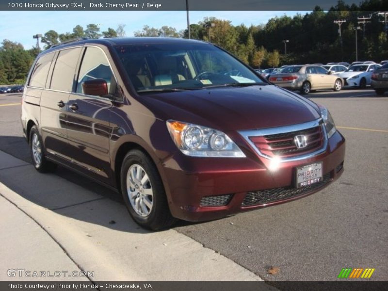 Dark Cherry Pearl / Beige 2010 Honda Odyssey EX-L