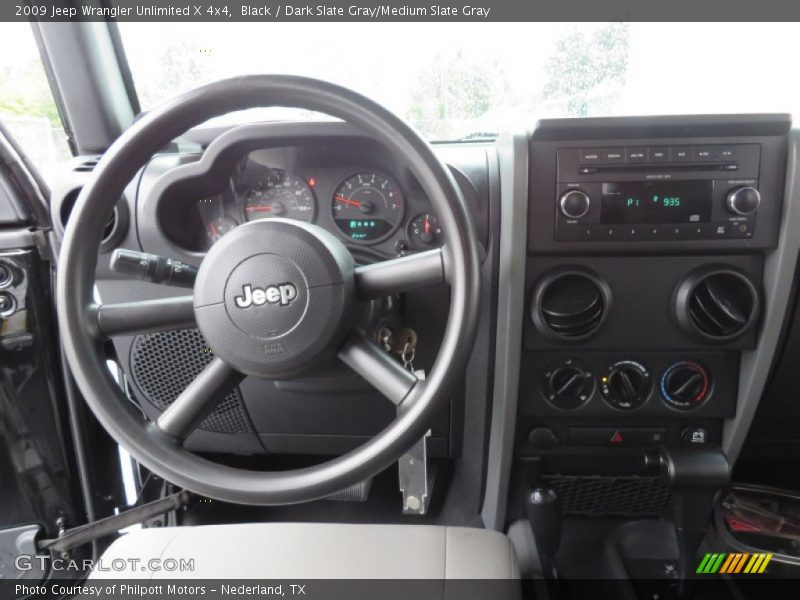 Black / Dark Slate Gray/Medium Slate Gray 2009 Jeep Wrangler Unlimited X 4x4