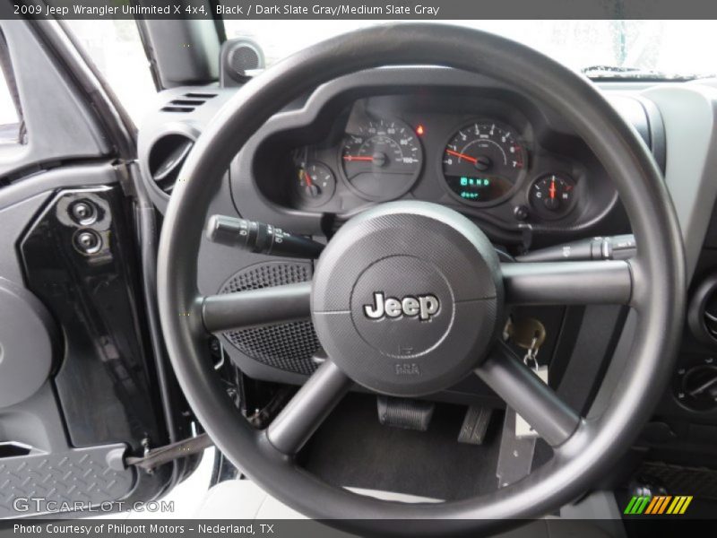 Black / Dark Slate Gray/Medium Slate Gray 2009 Jeep Wrangler Unlimited X 4x4
