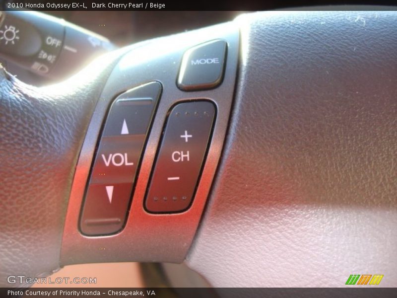 Dark Cherry Pearl / Beige 2010 Honda Odyssey EX-L