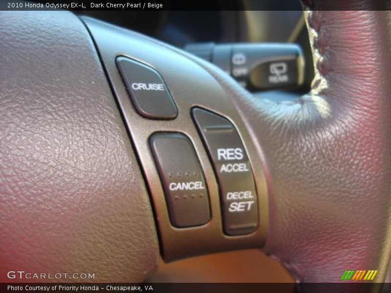 Dark Cherry Pearl / Beige 2010 Honda Odyssey EX-L