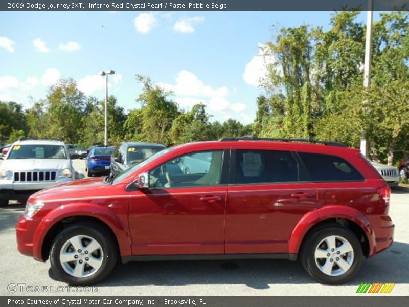 Inferno Red Crystal Pearl / Pastel Pebble Beige 2009 Dodge Journey SXT