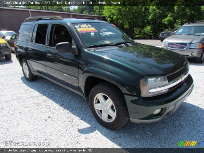 Dark Green Metallic / Medium Pewter 2003 Chevrolet TrailBlazer EXT LT 4x4