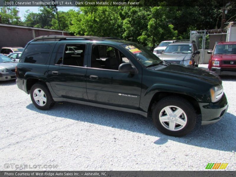Dark Green Metallic / Medium Pewter 2003 Chevrolet TrailBlazer EXT LT 4x4