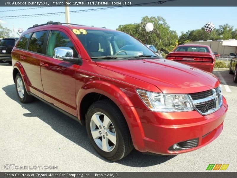Inferno Red Crystal Pearl / Pastel Pebble Beige 2009 Dodge Journey SXT