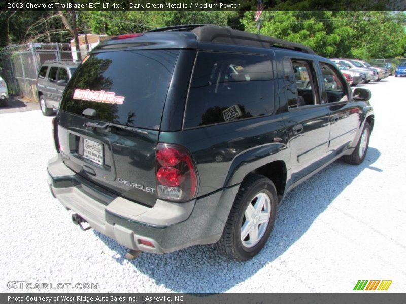 Dark Green Metallic / Medium Pewter 2003 Chevrolet TrailBlazer EXT LT 4x4