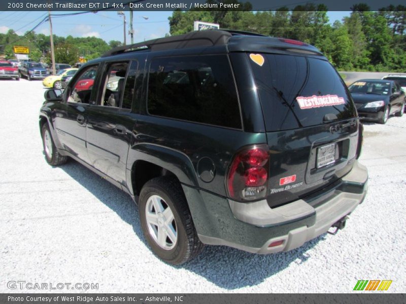 Dark Green Metallic / Medium Pewter 2003 Chevrolet TrailBlazer EXT LT 4x4