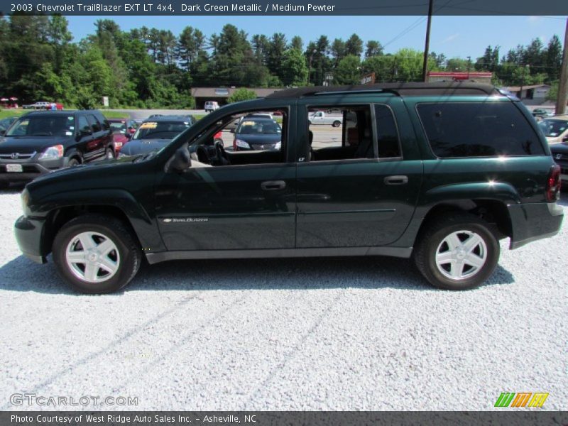 Dark Green Metallic / Medium Pewter 2003 Chevrolet TrailBlazer EXT LT 4x4
