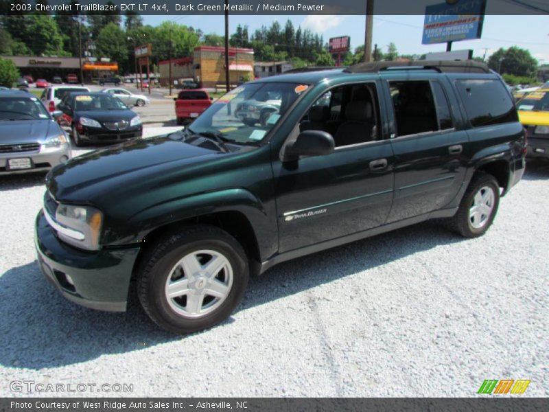 Dark Green Metallic / Medium Pewter 2003 Chevrolet TrailBlazer EXT LT 4x4