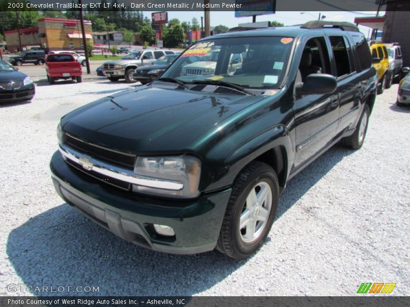 Dark Green Metallic / Medium Pewter 2003 Chevrolet TrailBlazer EXT LT 4x4